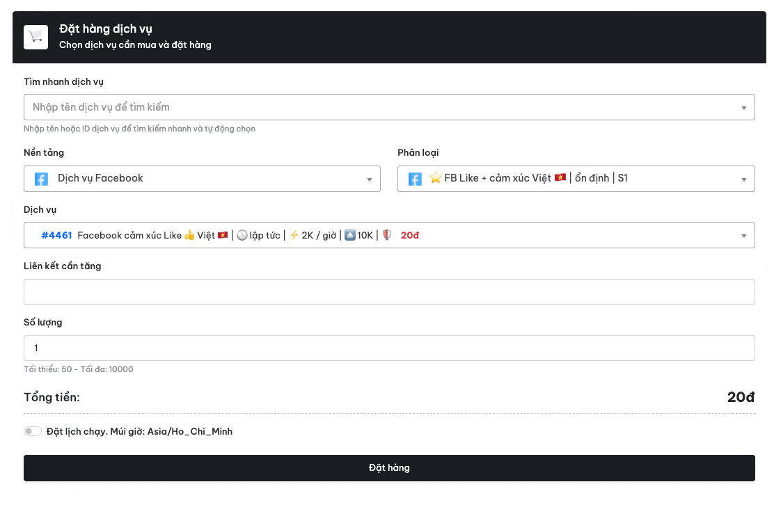 SMM Panel Dashboard